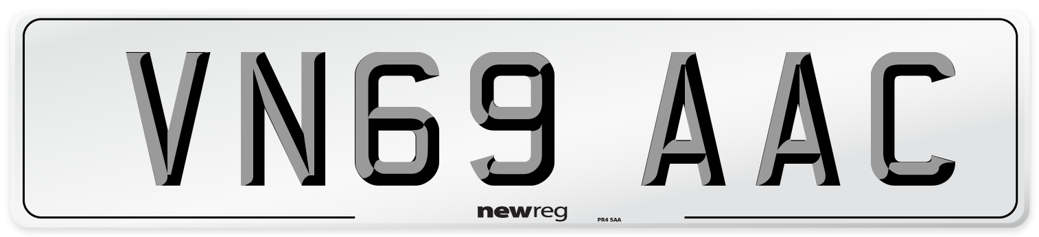 VN69 AAC Number Plate from New Reg